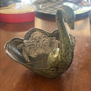 Vintage Swan Decorative Bowl